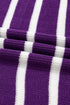 Striped Raw Edge Patch Pocket Drop Shoulder Short Sleeve Sweater